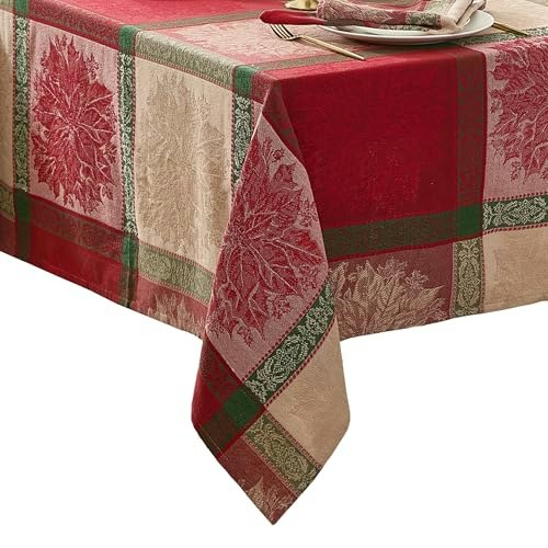 Threadmade Prestige Poinsettia Jacquard 60" x 102" Tablecloth: $30.10 Threadmade Prestige Poinsettia Jacquard 60" x 102" Tablecloth: $30.10