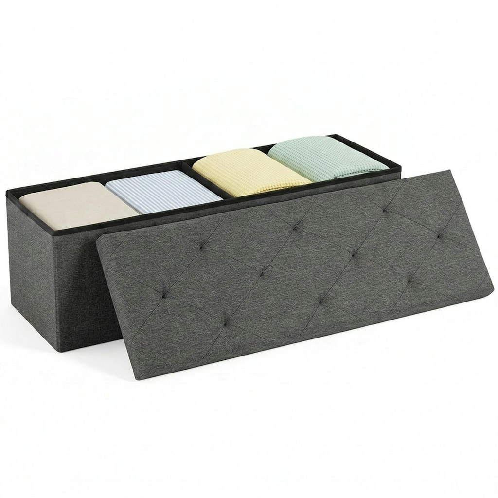 DUMOS 43" Foldable Storage Ottoman Bench: $30