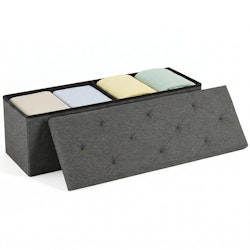 DUMOS 43" Foldable Storage Ottoman Bench for $30 + free shipping