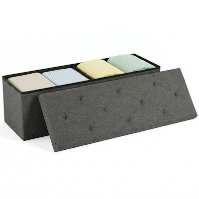 DUMOS 43" Foldable Storage Ottoman Bench for $30 + free shipping