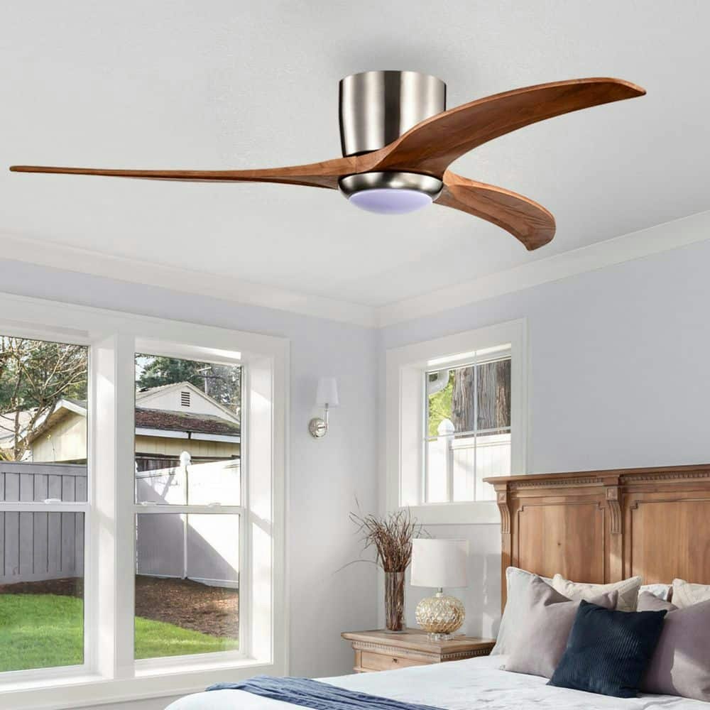 52-Inch Nickel Indoor Ceiling Fan with Light and Remote: $137.76
