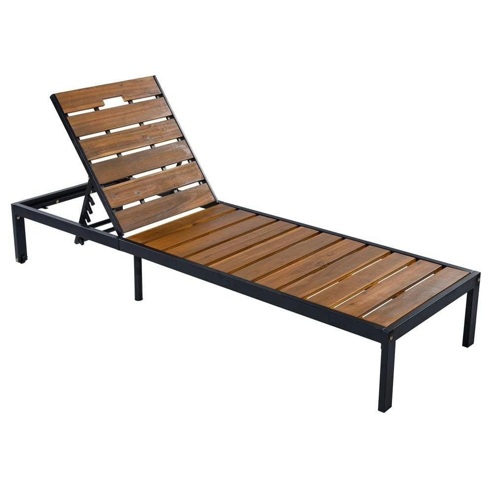 Outdoor Acacia Wood Daybed Chaise Lounge Chair: $317.60 Outdoor Acacia Wood Daybed Chaise Lounge Chair: $317.60