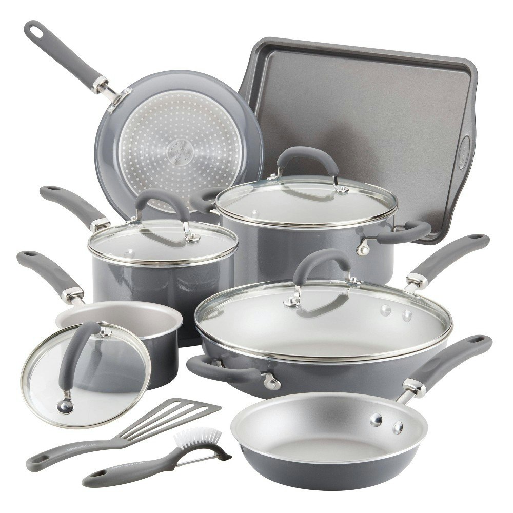 Rachael Ray Create Delicious 13-Piece Aluminum Nonstick Cookware Set: $169.99 Rachael Ray Create Delicious 13-Piece Aluminum Nonstick Cookware Set: $169.99