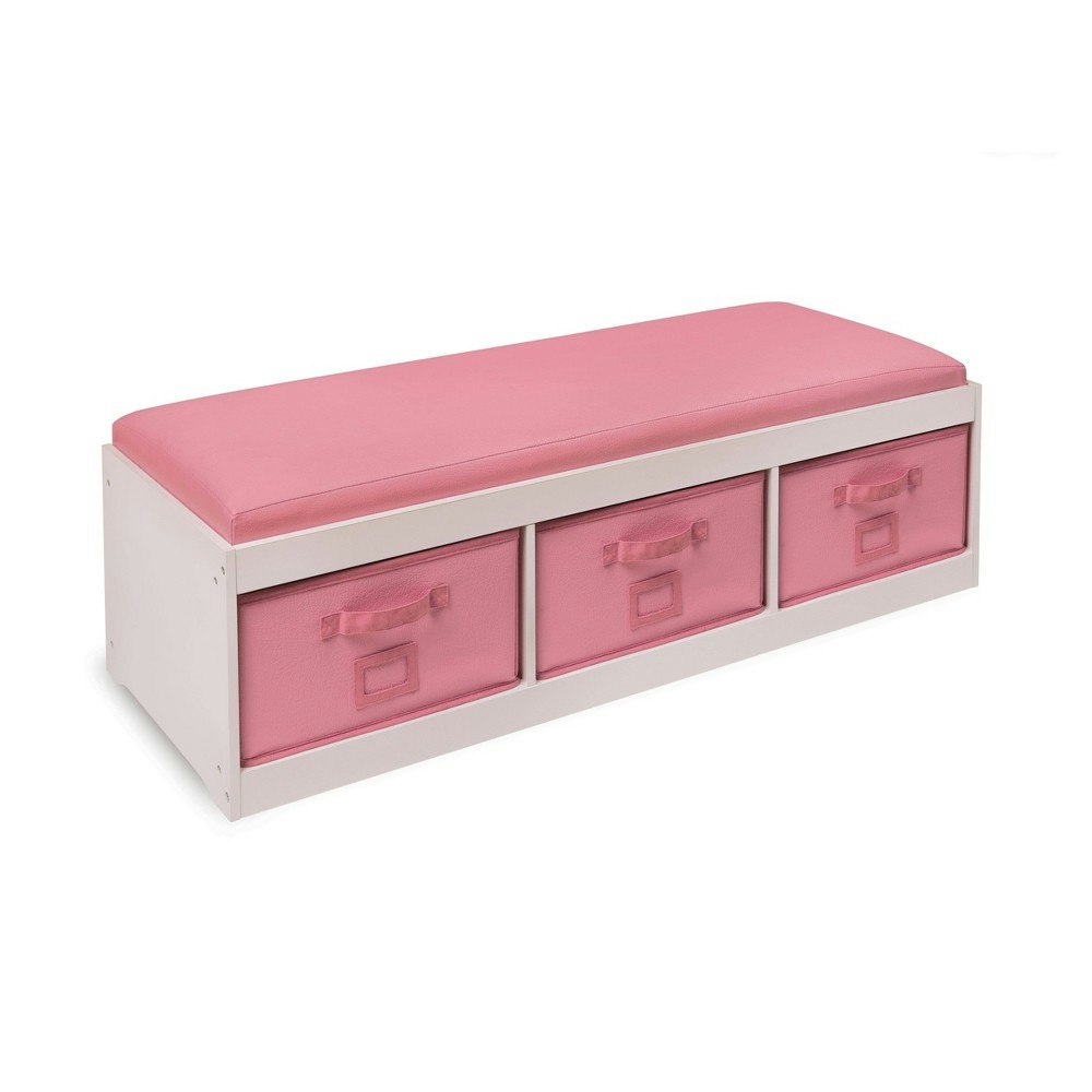 Badger Basket Kids' Storage Bench with Cushion and 3 Bins: $136.99 Badger Basket Kids' Storage Bench with Cushion and 3 Bins: $136.99