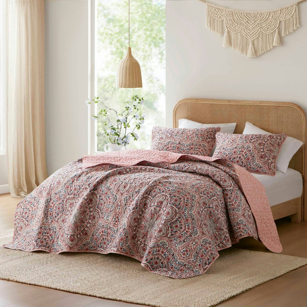 510 Design Valerie 3-Piece Full/Queen Reversible Boho Floral Quilt Set: $44.99 510 Design Valerie 3-Piece Full/Queen Reversible Boho Floral Quilt Set: $44.99