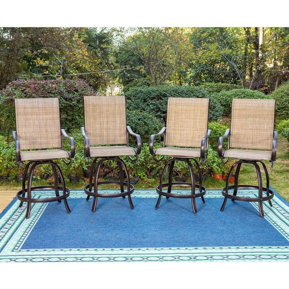 Swivel Metal Textilene Outdoor Bar Stool 4-Pack: $495.99 Swivel Metal Textilene Outdoor Bar Stool 4-Pack: $495.99