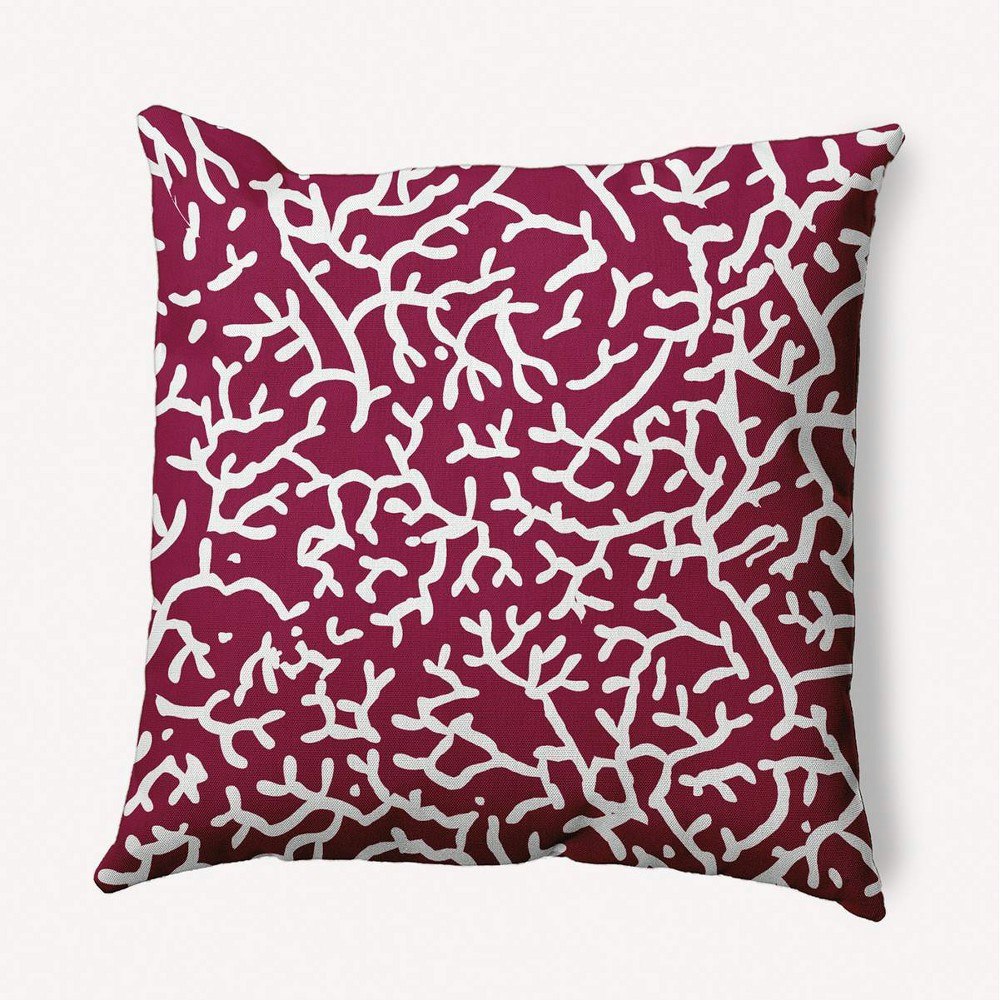16"x16" Coral Branch Pattern Square Throw Pillow: $57.99 16"x16" Coral Branch Pattern Square Throw Pillow: $57.99