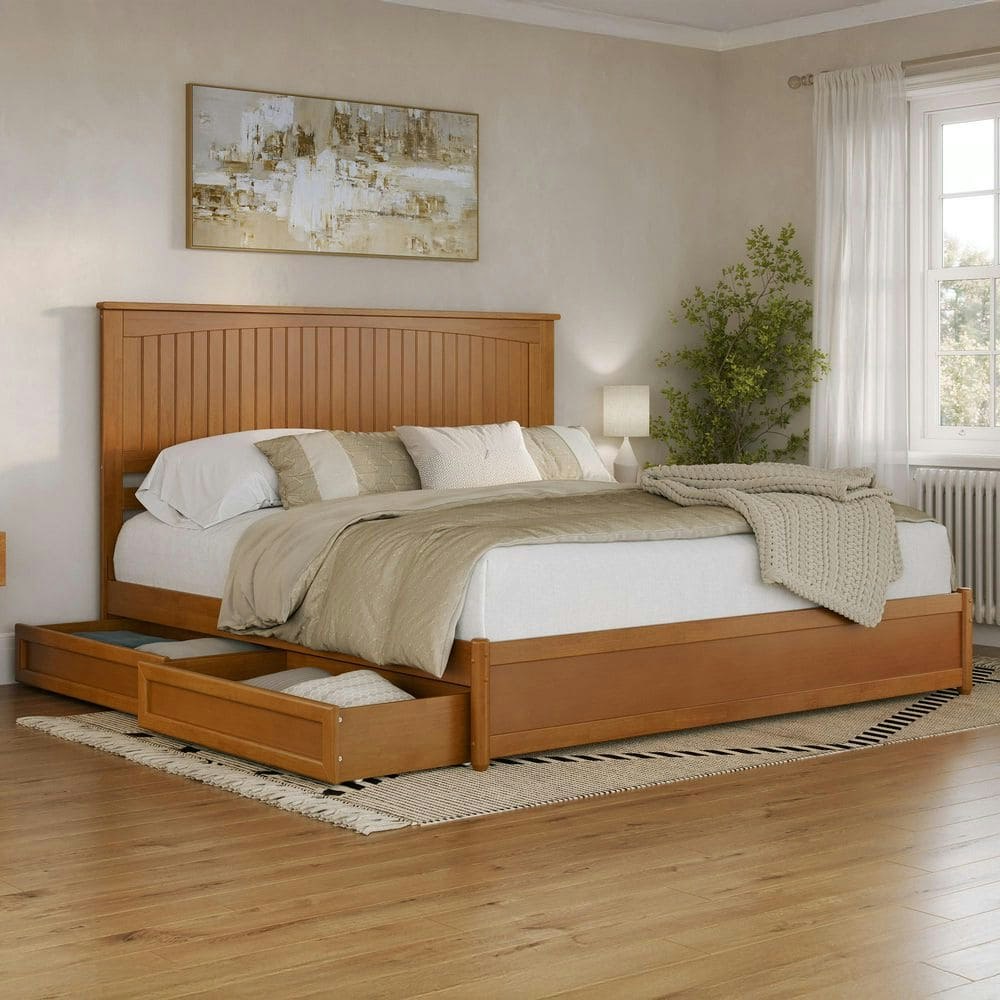Malta King Platform Bed with Storage Drawers: $704.58 Malta King Platform Bed with Storage Drawers: $704.58