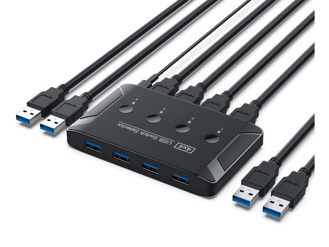 USB 3.0 4-Port Peripheral Switcher: $48.99