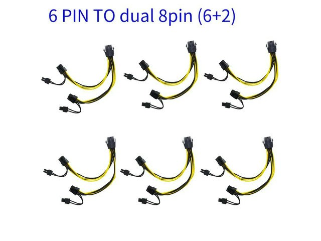 12V EPS CPU 8-Pin to Dual PCIe 8-Pin Power Splitter Cable: $42.20 12V EPS CPU 8-Pin to Dual PCIe 8-Pin Power Splitter Cable: $42.20