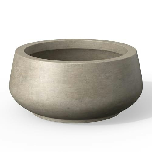 Kante 16.9-inch Weathered Concrete Round Planter: $75.91 Kante 16.9-inch Weathered Concrete Round Planter: $75.91