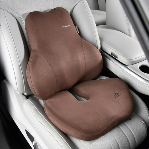 Coverado Memory Foam Car Seat Cushion and Lumbar Support Pillow: $35.59 Coverado Memory Foam Car Seat Cushion and Lumbar Support Pillow: $35.59