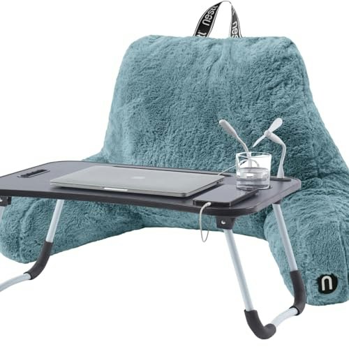 Nestl Faux Fur Reading Pillow with Laptop Lap Desk: $51.29 Nestl Faux Fur Reading Pillow with Laptop Lap Desk: $51.29