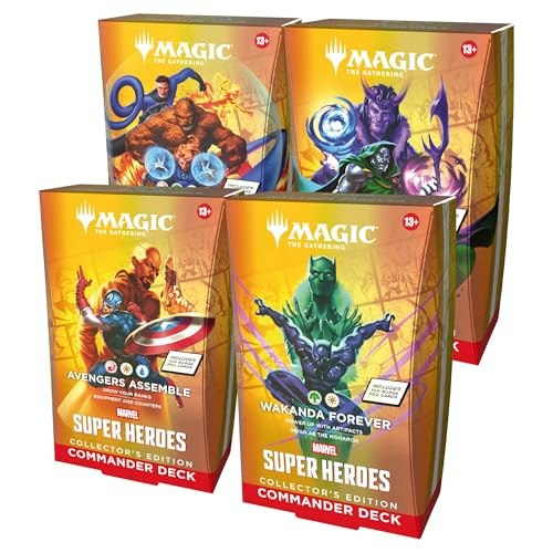 Magic: The Gathering Marvel Super Heroes Commander Deck 4-Pack: $415.39 Magic: The Gathering Marvel Super Heroes Commander Deck 4-Pack: $415.39