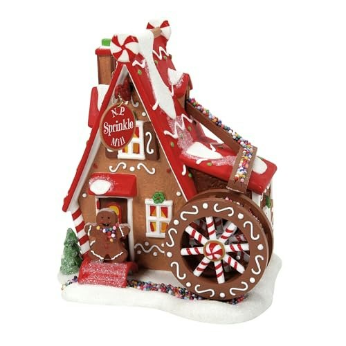 Department 56 North Pole Village Sprinkle Cookie Mill Animated Light Up Building: $189.95 Department 56 North Pole Village Sprinkle Cookie Mill Animated Light Up Building: $189.95