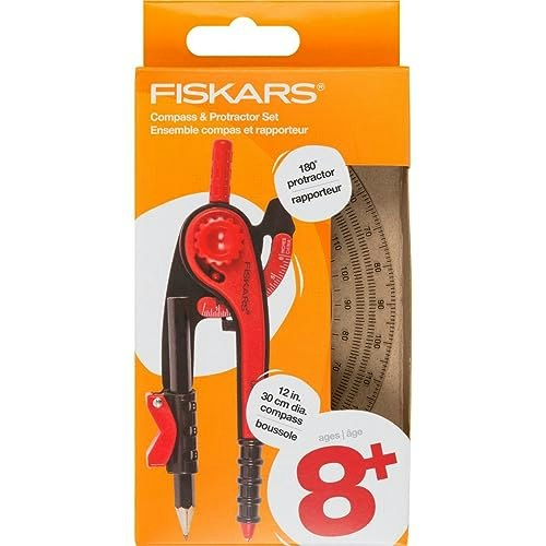 Fiskars Plastic Compass and Protractor 2-Piece Set: $6.99 Fiskars Plastic Compass and Protractor 2-Piece Set: $6.99