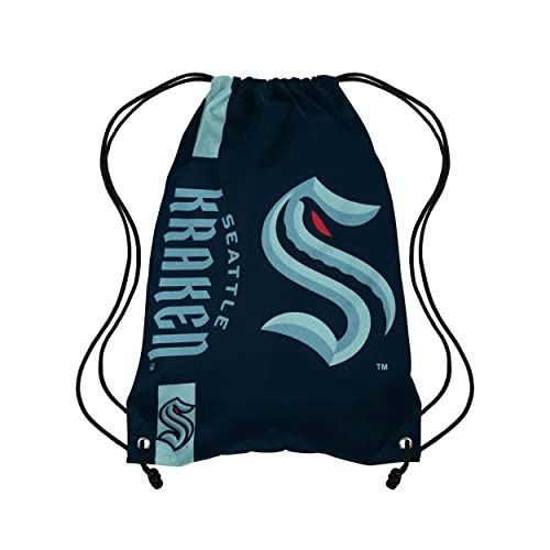 Seattle Kraken NHL Big Logo Drawstring Backpack: $15 Seattle Kraken NHL Big Logo Drawstring Backpack: $15