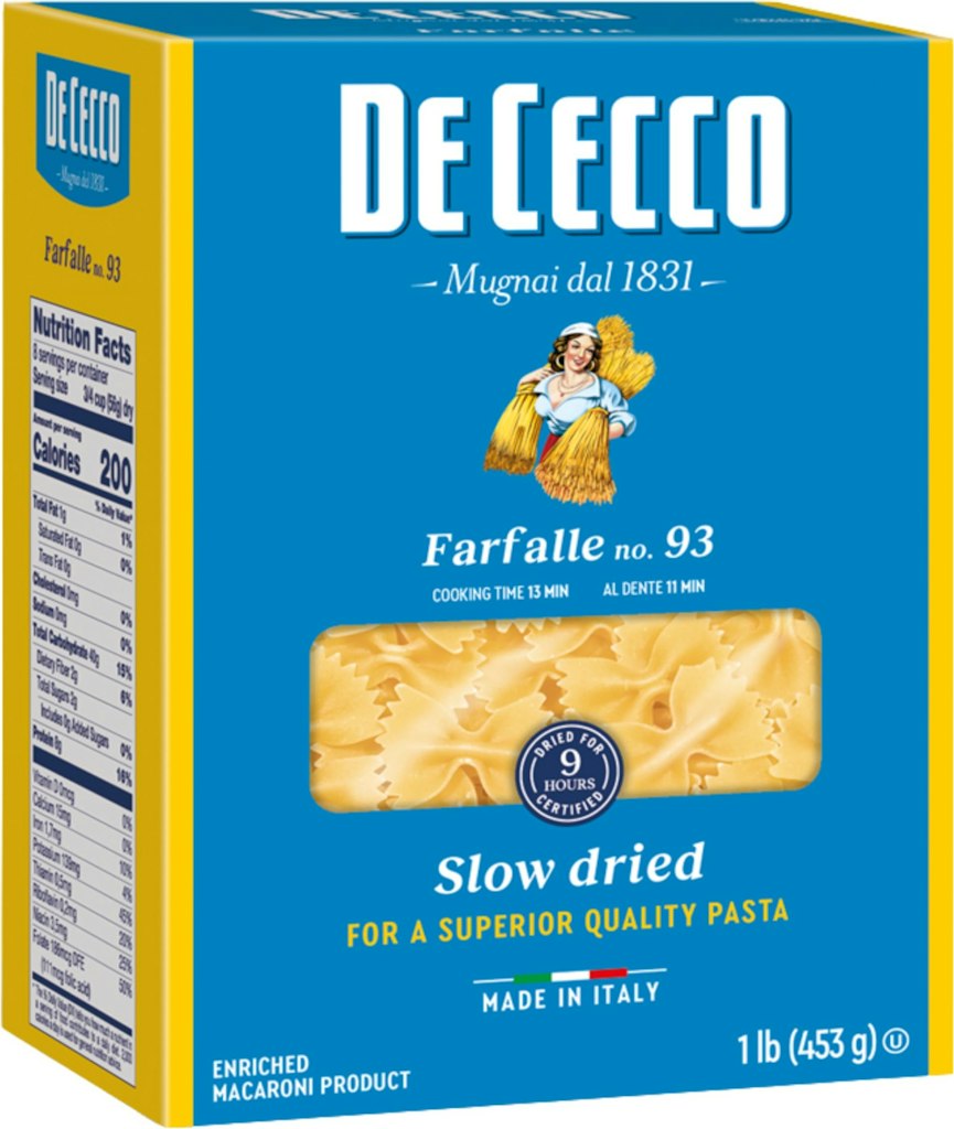 De Cecco Farfalle No. 93 16-oz. Pasta: $1.71 w/ Sub & Save
