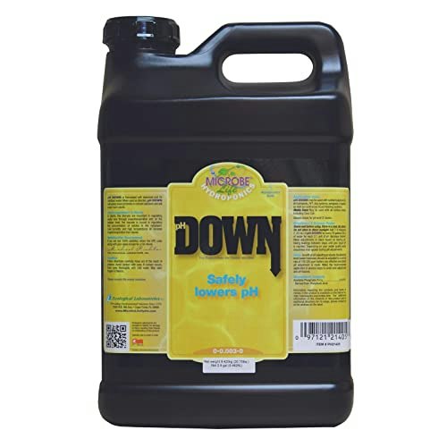 Microbe Life Hydroponics pH Down Liquid 2.5 Gallons: $118.09 Microbe Life Hydroponics pH Down Liquid 2.5 Gallons: $118.09