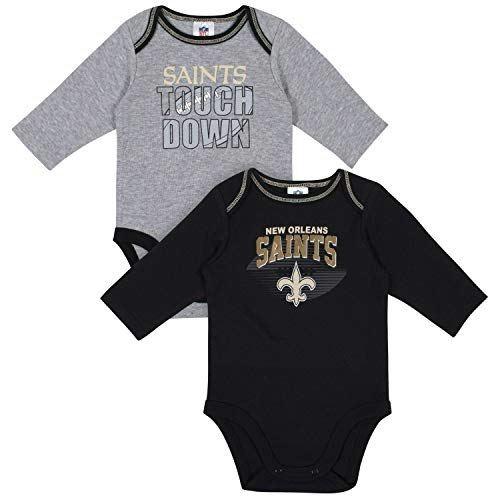 New Orleans Saints Long Sleeve Bodysuit 2-Pack: $19.65
