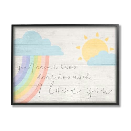 Stupell Industries 16" x 20" How Much I Love You Rainbow Framed Wall Art: $38.99 Stupell Industries 16" x 20" How Much I Love You Rainbow Framed Wall Art: $38.99