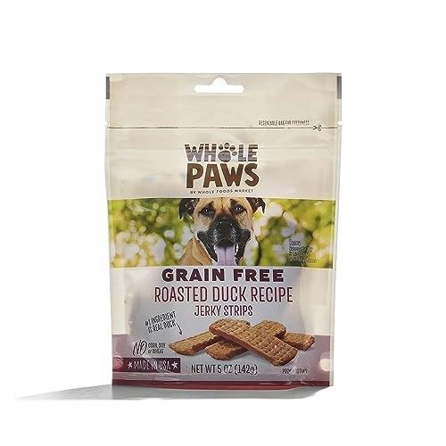 Whole Paws Grain-Free Roasted Duck Jerky Dog Treats 5-Ounce: $6.99 Whole Paws Grain-Free Roasted Duck Jerky Dog Treats 5-Ounce: $6.99