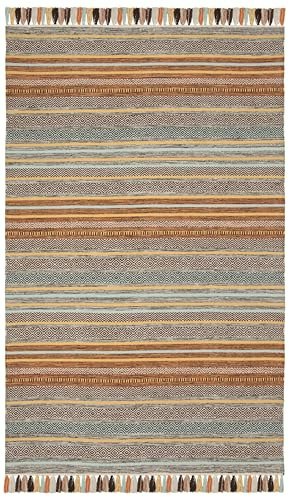 Safavieh Montauk MTK901E 5' x 8' Boho Stripe Cotton Area Rug: $105.87