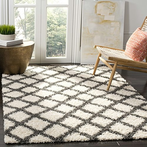 Safavieh Dallas Shag Collection 8'6" x 12' Trellis Area Rug: $195