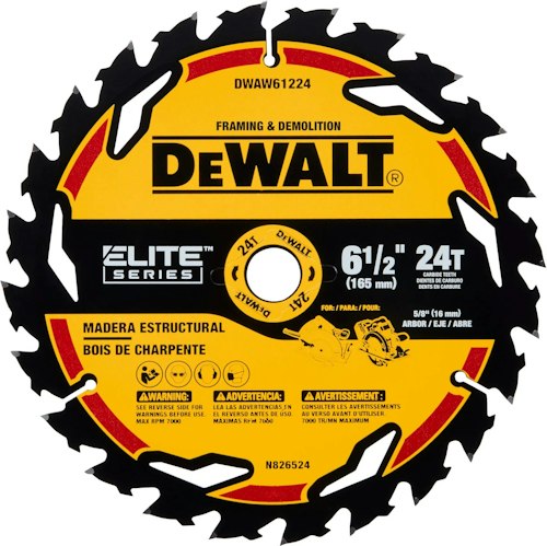 DeWalt Elite Series 6.5" 24-Tooth Circular Saw Blade for $10 + free shipping