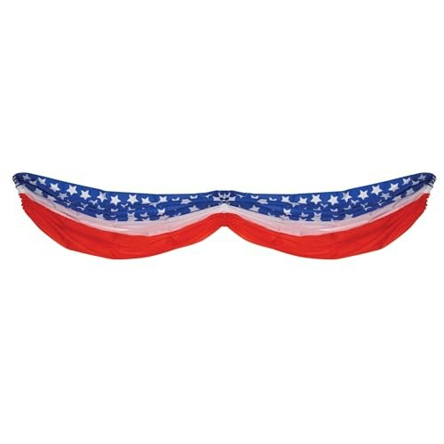 Beistle 5' x 10' Stars & Stripes Fabric Bunting: $9.99 Beistle 5' x 10' Stars & Stripes Fabric Bunting: $9.99