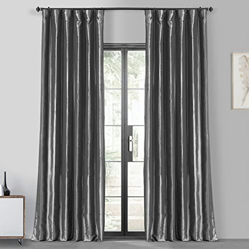 Half Price Drapes Faux Silk Taffeta 50" x 108" Blackout Curtain: $38.76 Half Price Drapes Faux Silk Taffeta 50" x 108" Blackout Curtain: $38.76