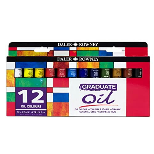 Daler Rowney Graduate Oil Paint 12-Color Set: $26.91