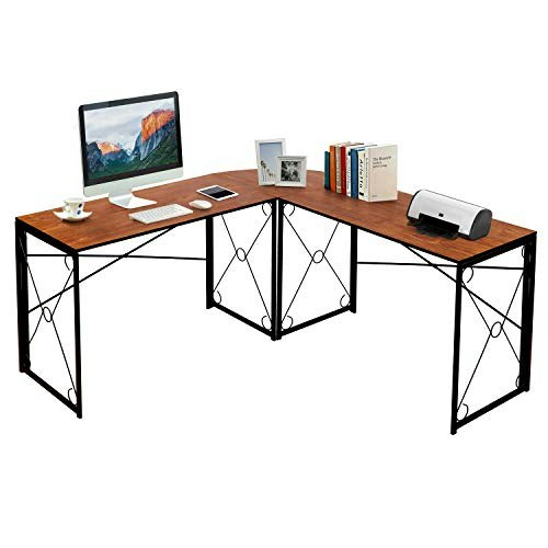 Vecelo 59-Inch L-Shaped Computer Desk: $69.99