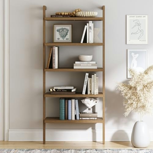 Nathan James Beacon 5-Tier Wall Mounted Bookshelf: $224 Nathan James Beacon 5-Tier Wall Mounted Bookshelf: $224