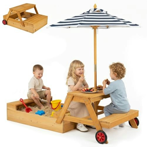 Olakids 3-in-1 Kids Picnic Table and Sandbox: $106.24 Olakids 3-in-1 Kids Picnic Table and Sandbox: $106.24