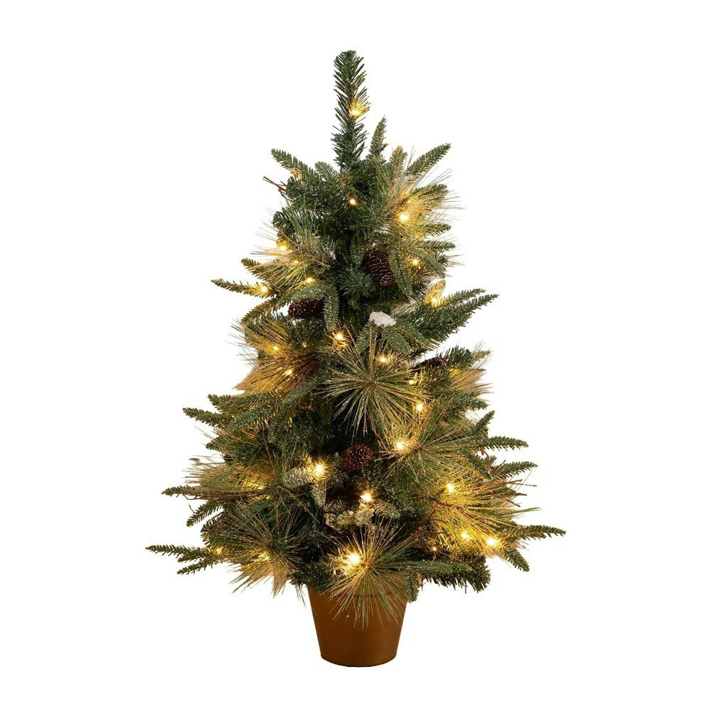 Nearly Natural 3-Foot Pre-Lit Snowed Mixed Pine Christmas Tree: $79.99 Nearly Natural 3-Foot Pre-Lit Snowed Mixed Pine Christmas Tree: $79.99