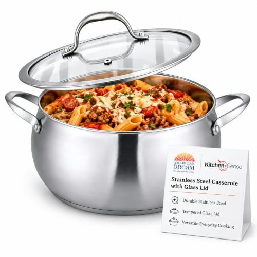 American Dream 6-Quart Stainless Steel Casserole Pot: $27.37 American Dream 6-Quart Stainless Steel Casserole Pot: $27.37