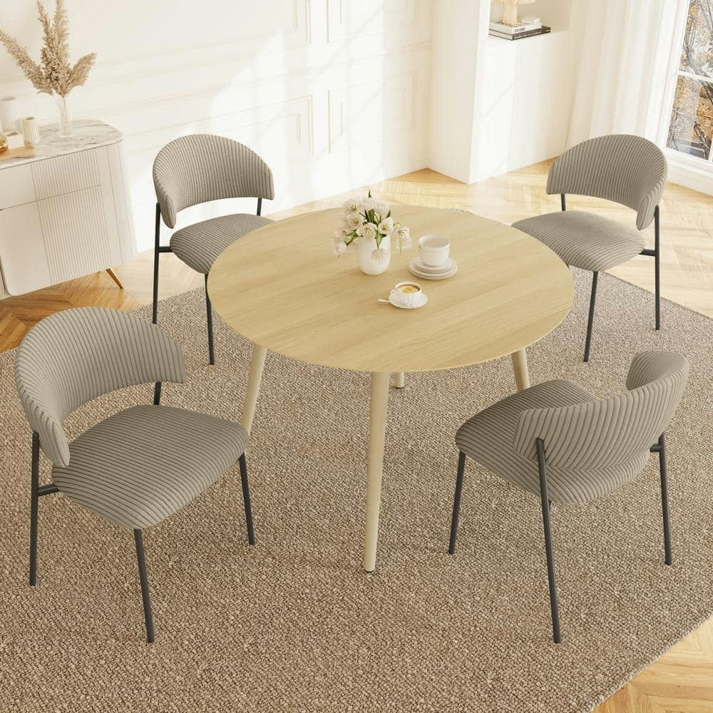 43.3-Inch Round Dining Table and 4-Chair Set: $409.67 43.3-Inch Round Dining Table and 4-Chair Set: $409.67