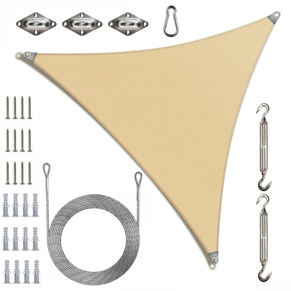 Super Ring 28x28x28-Foot Triangle Sun Shade Sail with Hardware Kit: $252 Super Ring 28x28x28-Foot Triangle Sun Shade Sail with Hardware Kit: $252