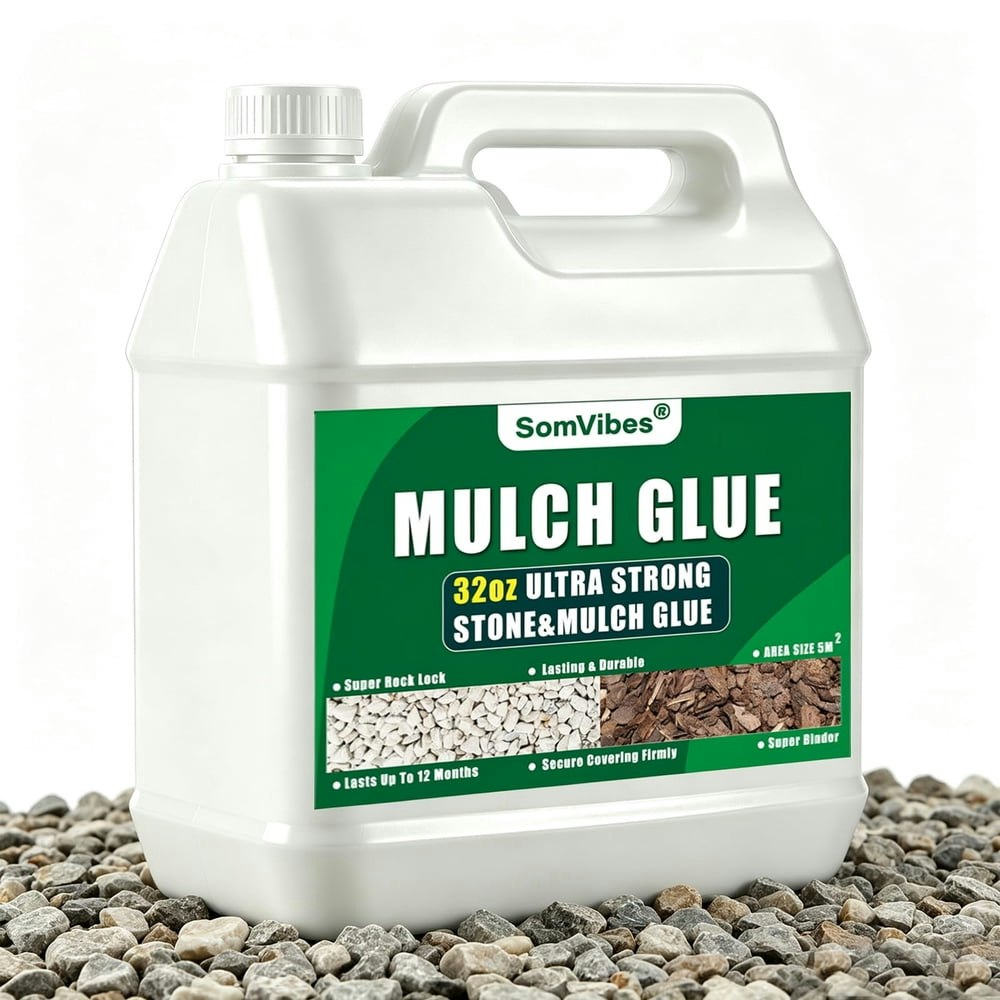 SomVibes 32oz Landscaping Rock and Mulch Glue: $16.99 SomVibes 32oz Landscaping Rock and Mulch Glue: $16.99