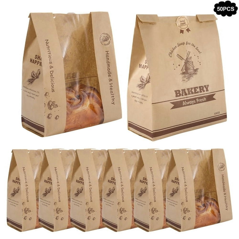 Hengguang Paper Bread Bags with Window 50-Pack: $10.99 Hengguang Paper Bread Bags with Window 50-Pack: $10.99