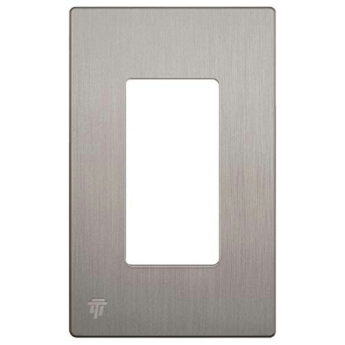 Enerlites 1-Gang Brushed Nickel Screwless Decorator Wall Plate: $7.29 Enerlites 1-Gang Brushed Nickel Screwless Decorator Wall Plate: $7.29