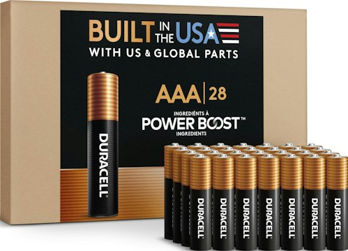 Duracell Coppertop AAA Alkaline Batteries 28-Pack for $19 + free shipping w/ Prime