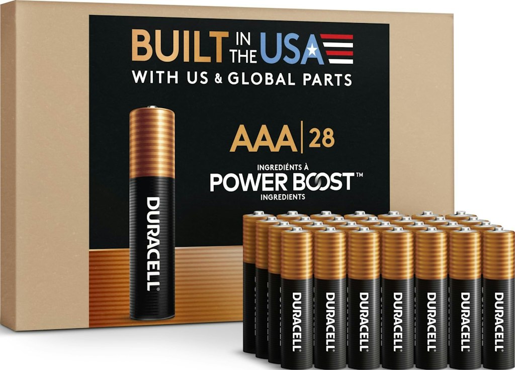 Duracell Coppertop AAA Alkaline Batteries 28-Pack: $19