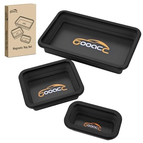 Gooacc 3-Size Collapsible Magnetic Parts Tray Set: $19.28