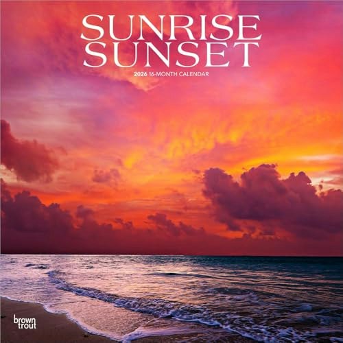 BrownTrout 2026 Sunrise Sunset Wall Calendar: $6 BrownTrout 2026 Sunrise Sunset Wall Calendar: $6