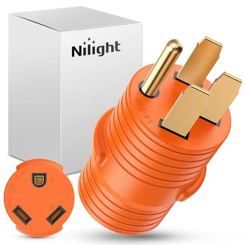 Nilight 50-Amp to 30-Amp RV Power Adapter: $13.49