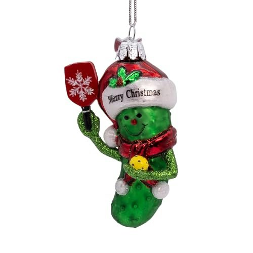Kurt Adler 3.5-inch Noble Gems Pickleball Santa Ornament: $14.40