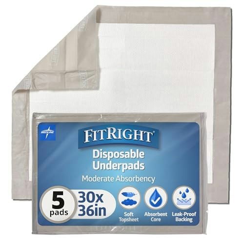 Medline FitRight 30" x 36" Disposable Underpads 5-Pack: $6.99 Medline FitRight 30" x 36" Disposable Underpads 5-Pack: $6.99
