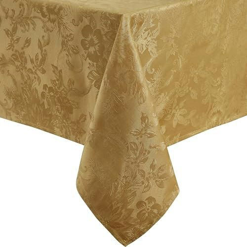 Threadmade 60" x 120" Poinsettia Jacquard Tablecloth: $22.99